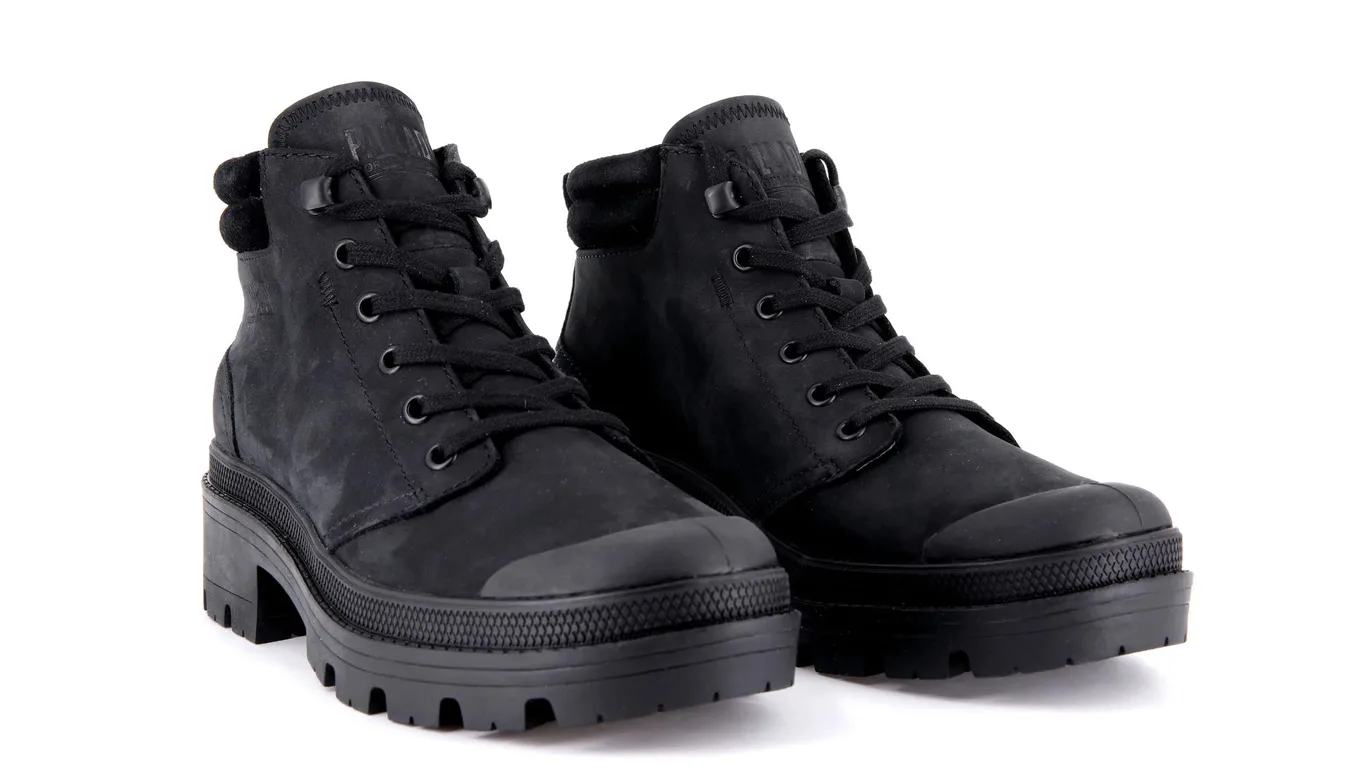 Дамски боти Palladium Pallabase LO Cuff черни – Preto – Дамски равни боти