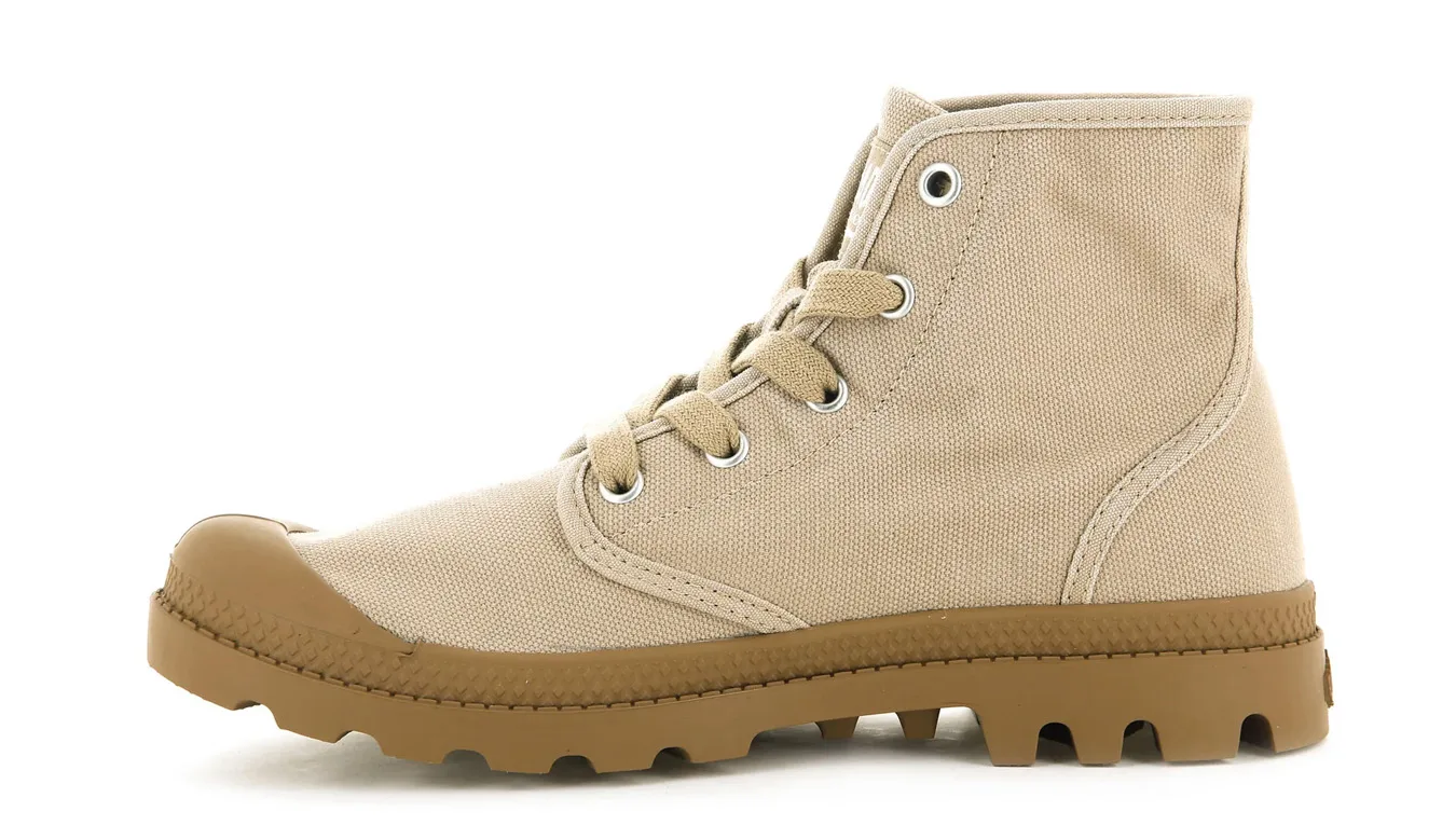 Дамски боти Palladium Pampa Hi светлокафяви – Castanho Claro – Дамски равни боти