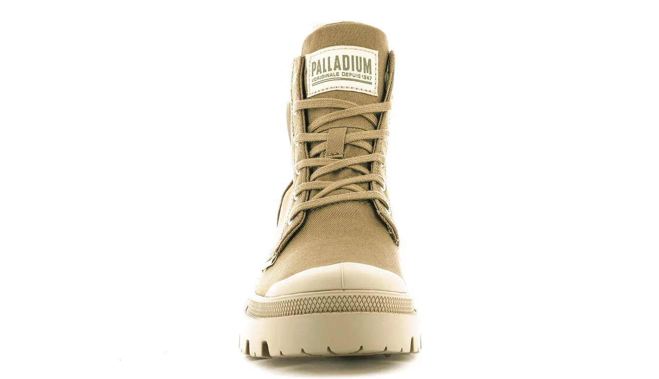 Дамски боти Palladium Pallabase Twill зелени – Verde – Дамски равни боти