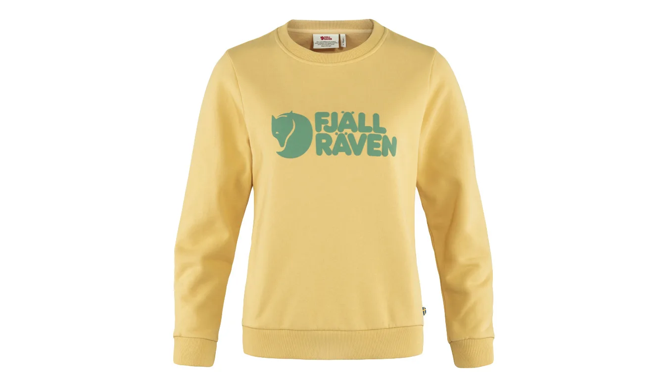 Дамски пуловер Fjällräven Logo Mais жълт – Amarelo – Дамски класически пуловери