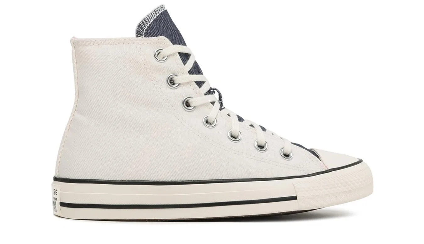 Converse CTAS HI Egret/Navy Mulheres - Branco sujo - A02881C – Дамски маратонки