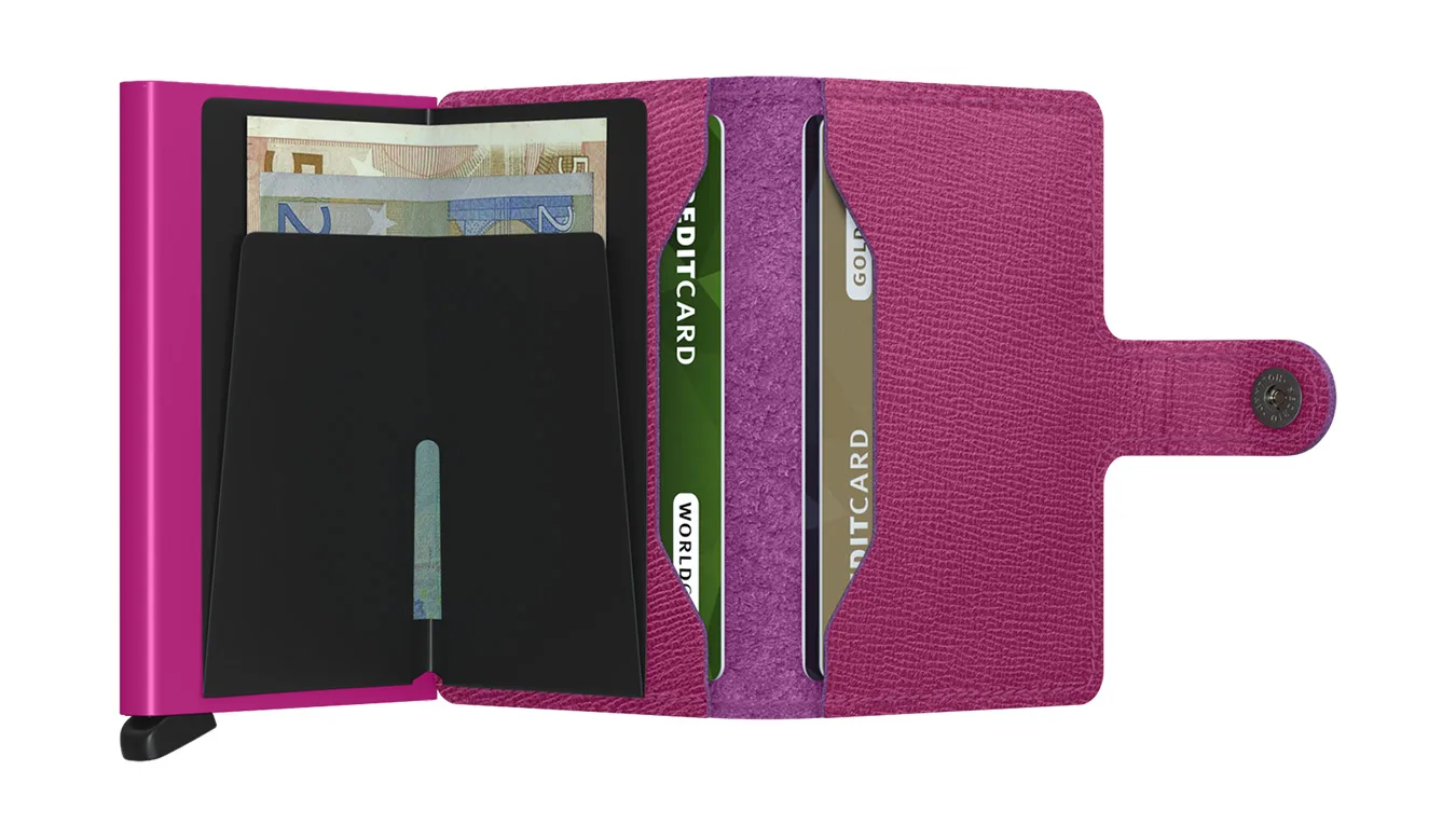 Портмоне Secrid Miniwallet Crisple Fuchsia розово – Rosa – Мъжки портмонета