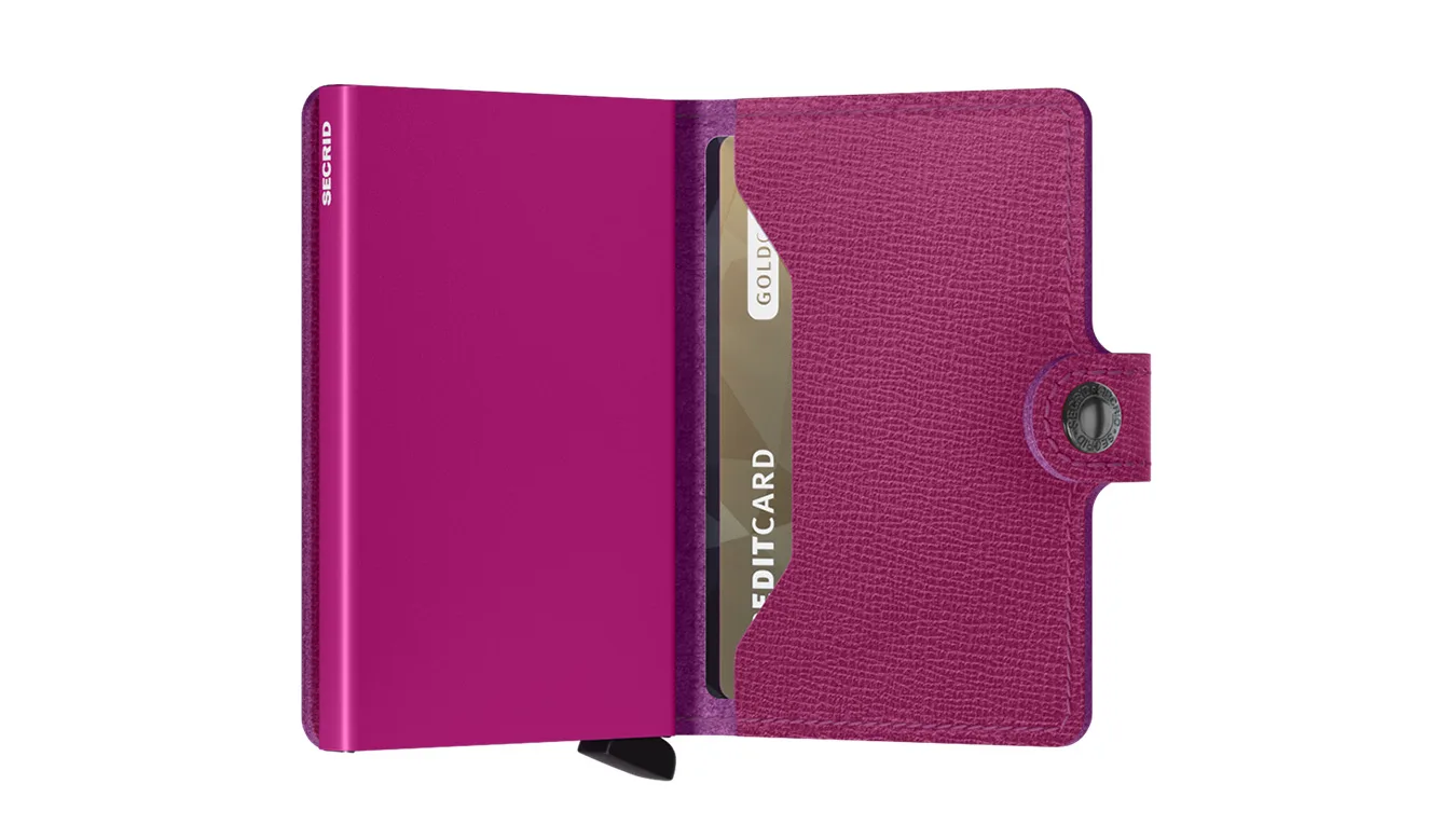 Портмоне Secrid Miniwallet Crisple Fuchsia розово – Rosa – Мъжки портмонета