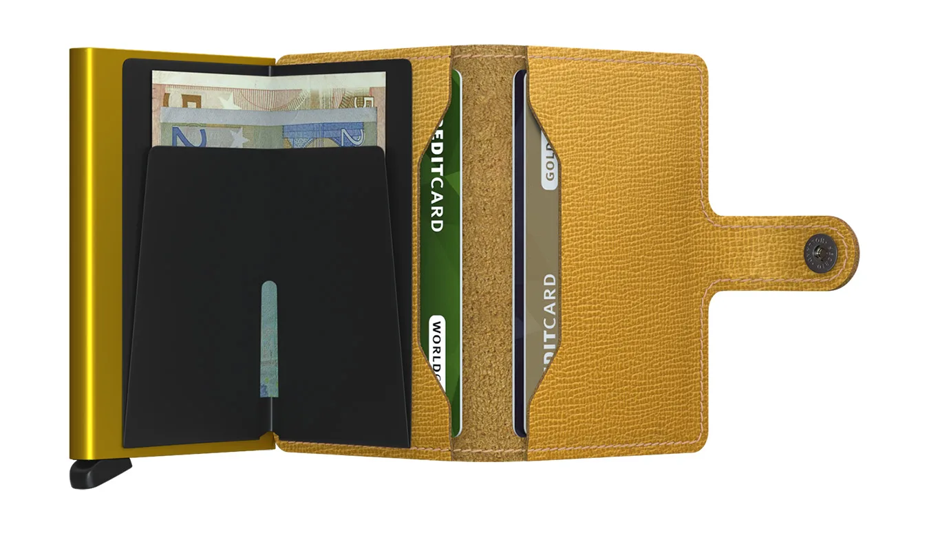 Портмоне Secrid Miniwallet Crisple Ochre жълто – Amarelo – Мъжки портмонета