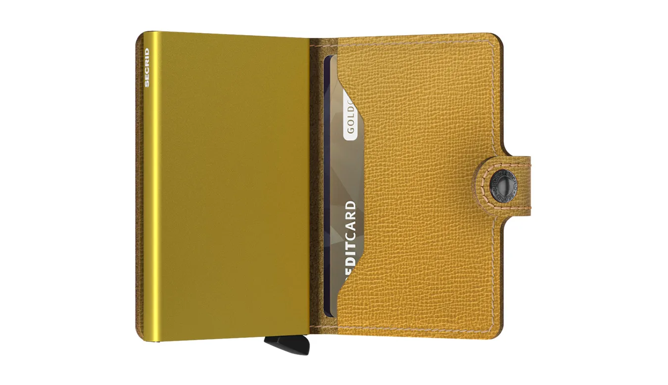Портмоне Secrid Miniwallet Crisple Ochre жълто – Amarelo – Мъжки портмонета