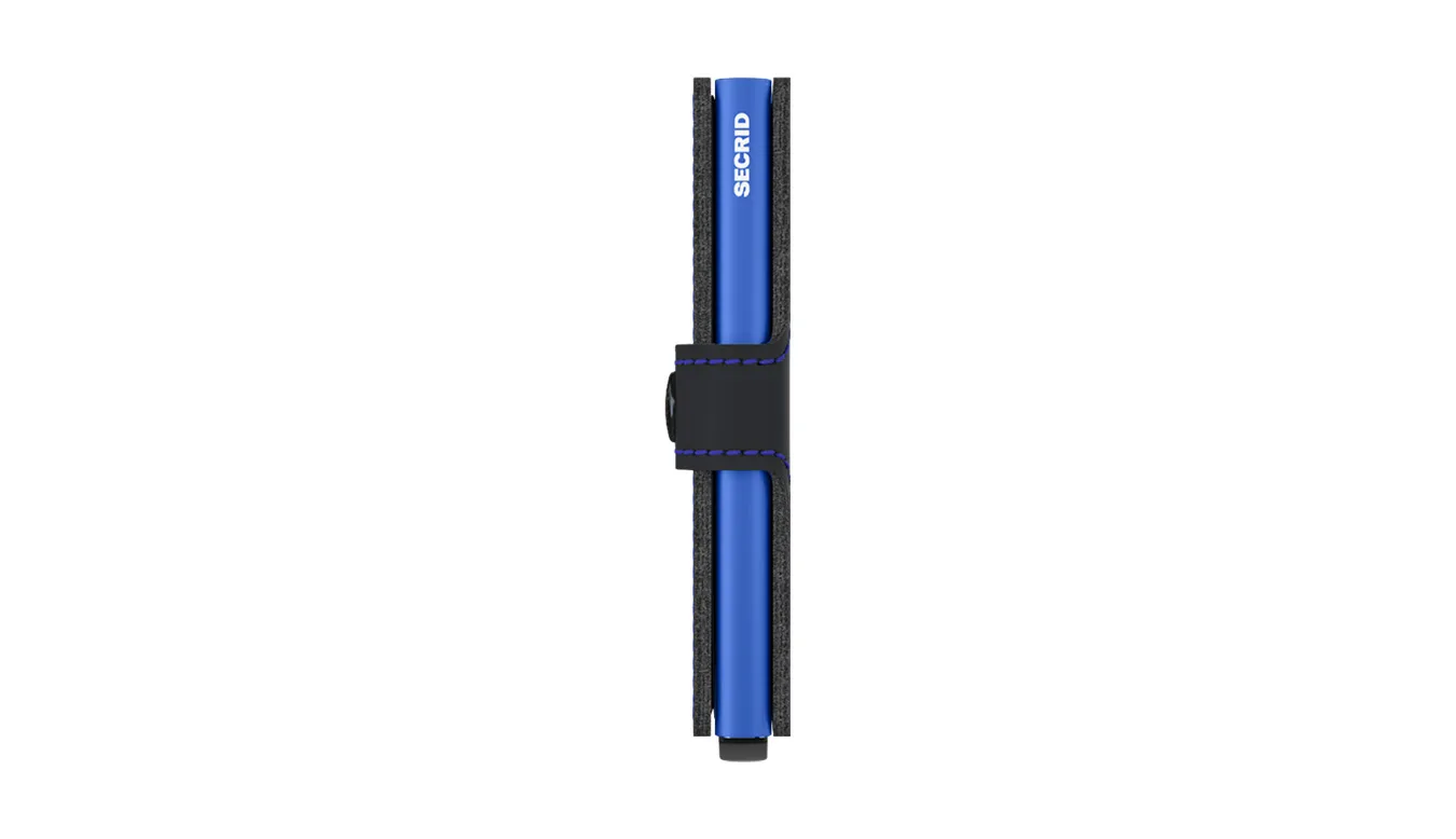 Портмоне Secrid Miniwallet Matte Black-Blue кремаво – Branco sujo – Мъжки портмонета