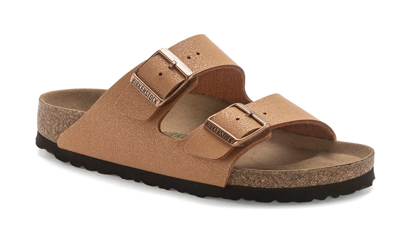 Дамски чехли Birkenstock Arizona Vegan Birko-Flor Nubuck кафяви – Castanho