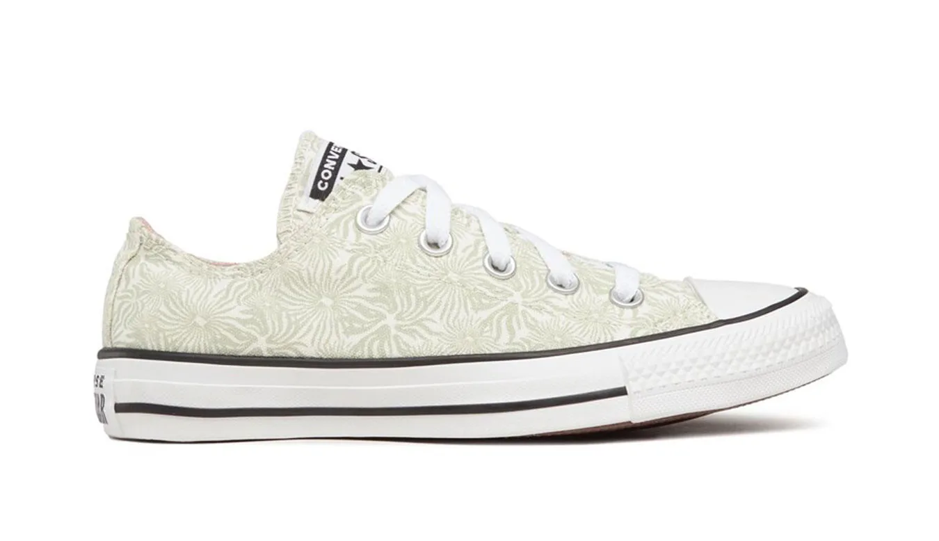 Converse Chuck Taylor All Star Floral Ox Mulheres - Verde - A02887C-4 - Size: 4 – Дамски маратонки