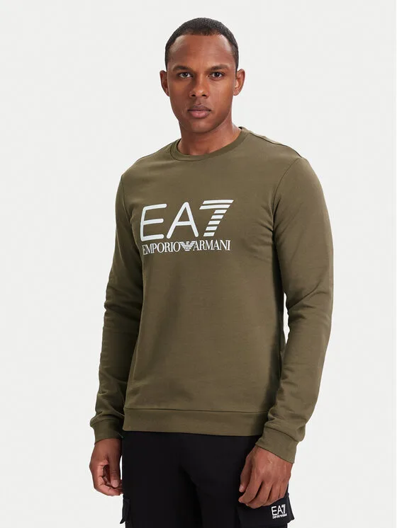 EA7 Emporio Armani Суитшърт 7M002278 AF22266 U6198 Светлокафяв Regular Fit – Мъжки суитшърти без цип