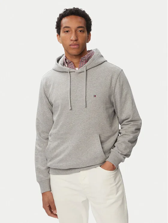 Мъжки суитшърт Tommy Hilfiger Essential Terry светлосив – Мъжки суитшърти без цип
