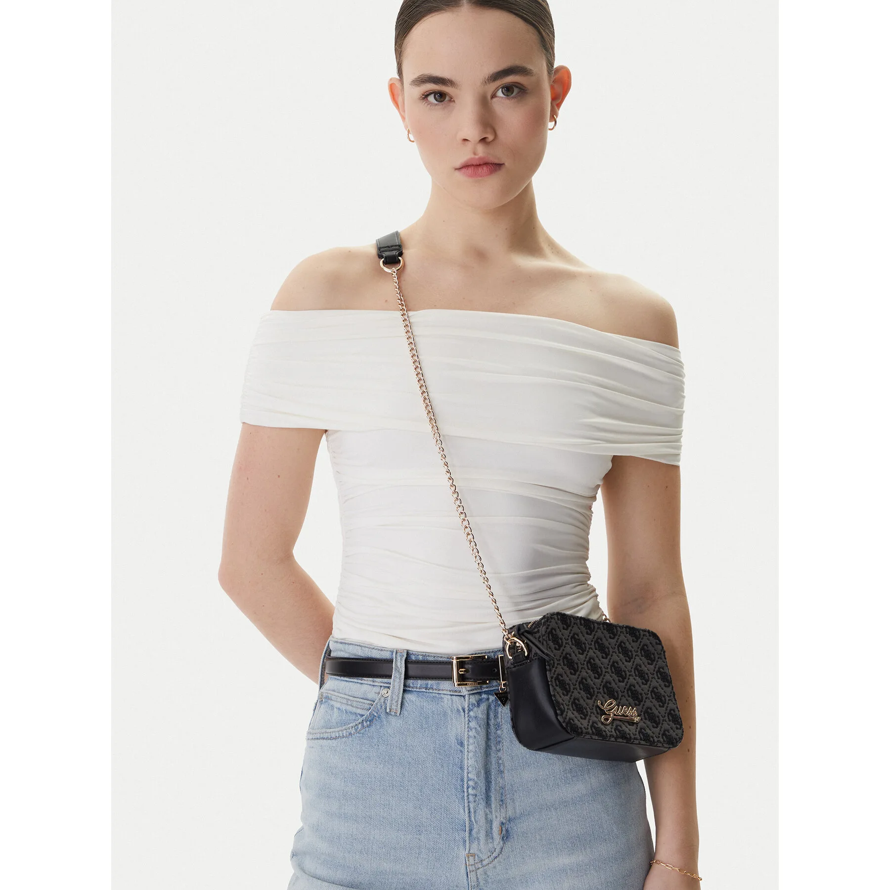 Дамска чанта Guess J5BZ30 WFV20 Черен – Дамски чанти тип плик