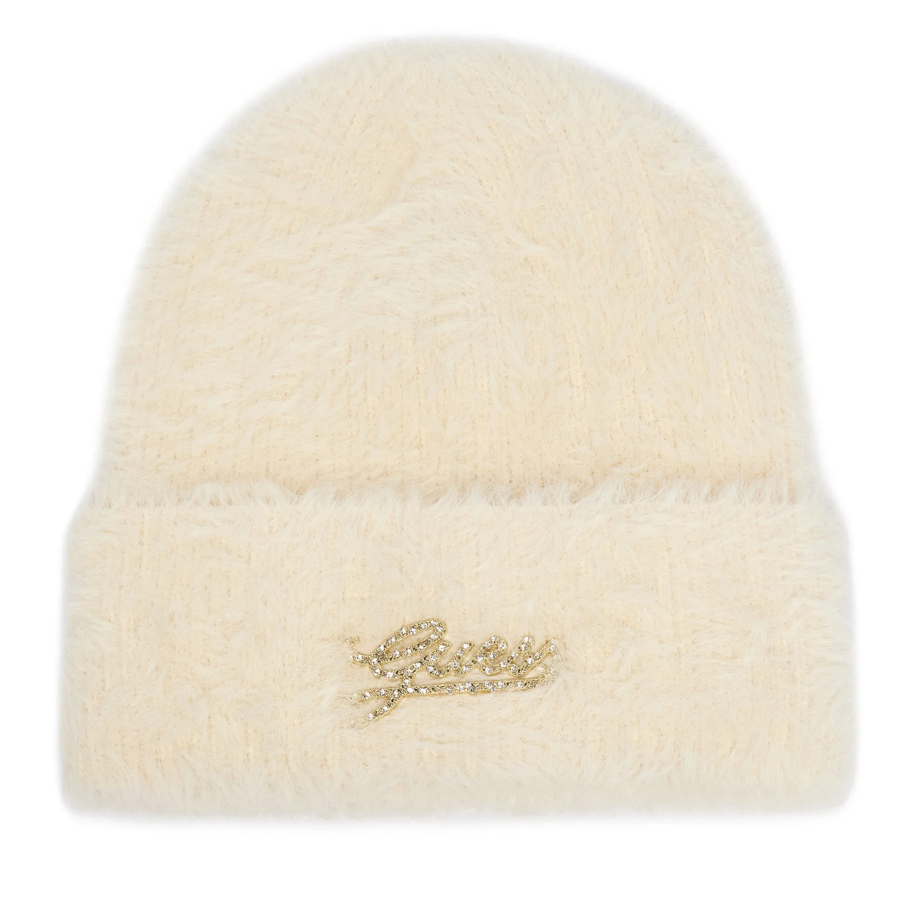 Шапка Guess AW5633 POL01 Кремав – Зимни шапки