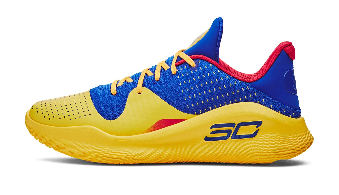 Under Armour Unisex Curry 4 Low FloTro Homens - Azul - 3026620-400 – Мъжки маратонки
