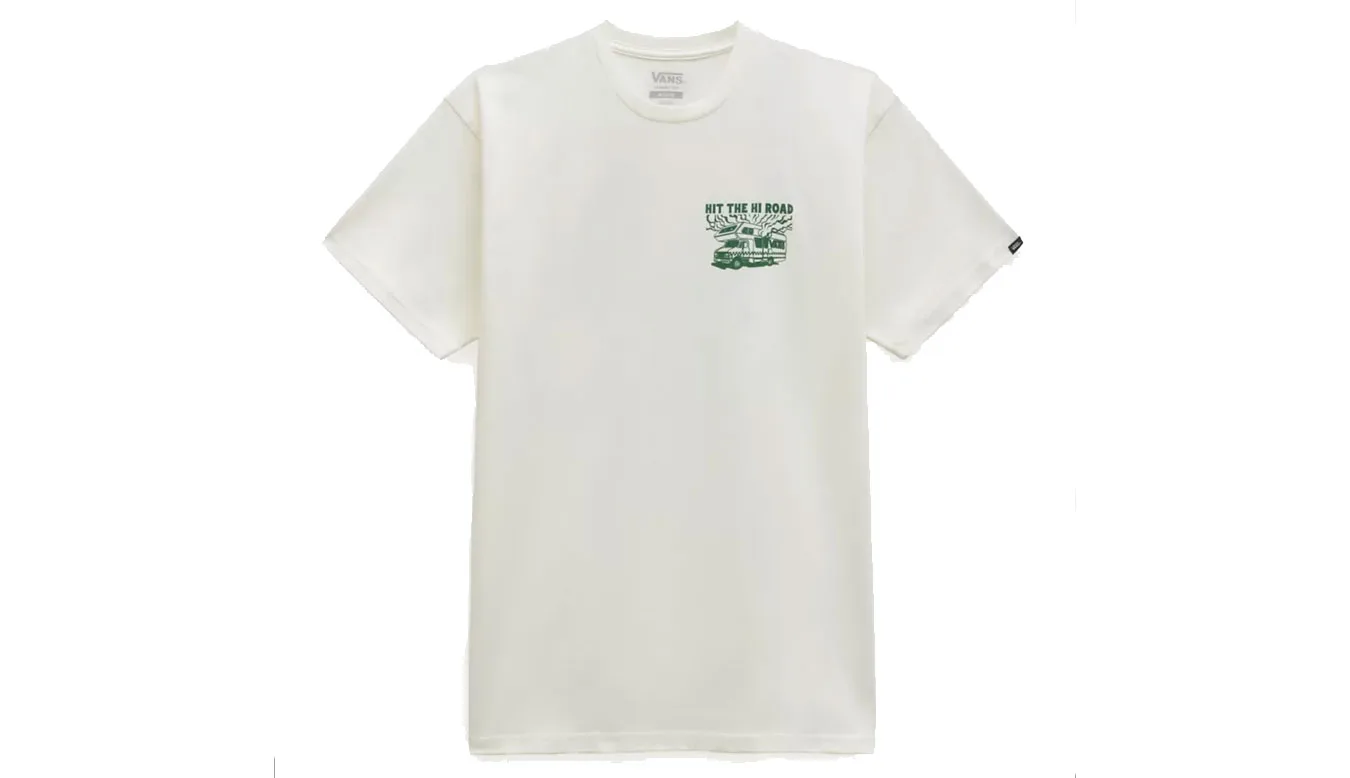 Vans Hi Road RV T-shirt Offwhite Homens - Branco sujo - VN000F3EFS8-M - Size: M – Мъжки тениски