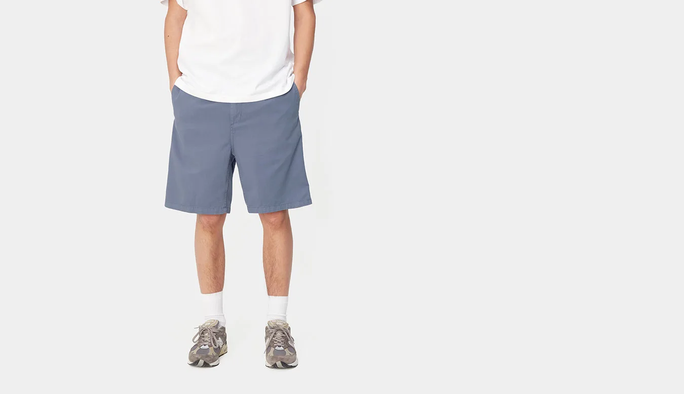 Carhartt WIP Flint Short Bay Blue Homens - Azul - I030480_1YD_GD-XL - Size: XL – Мъжки къси панталони
