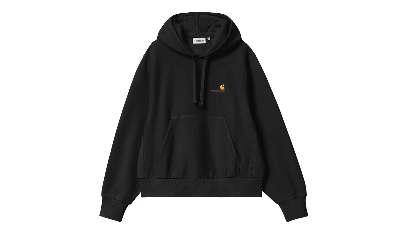 Дамски суитшърт Carhartt WIP W' HD American Script черен – Preto – Дамски суитшърти без цип