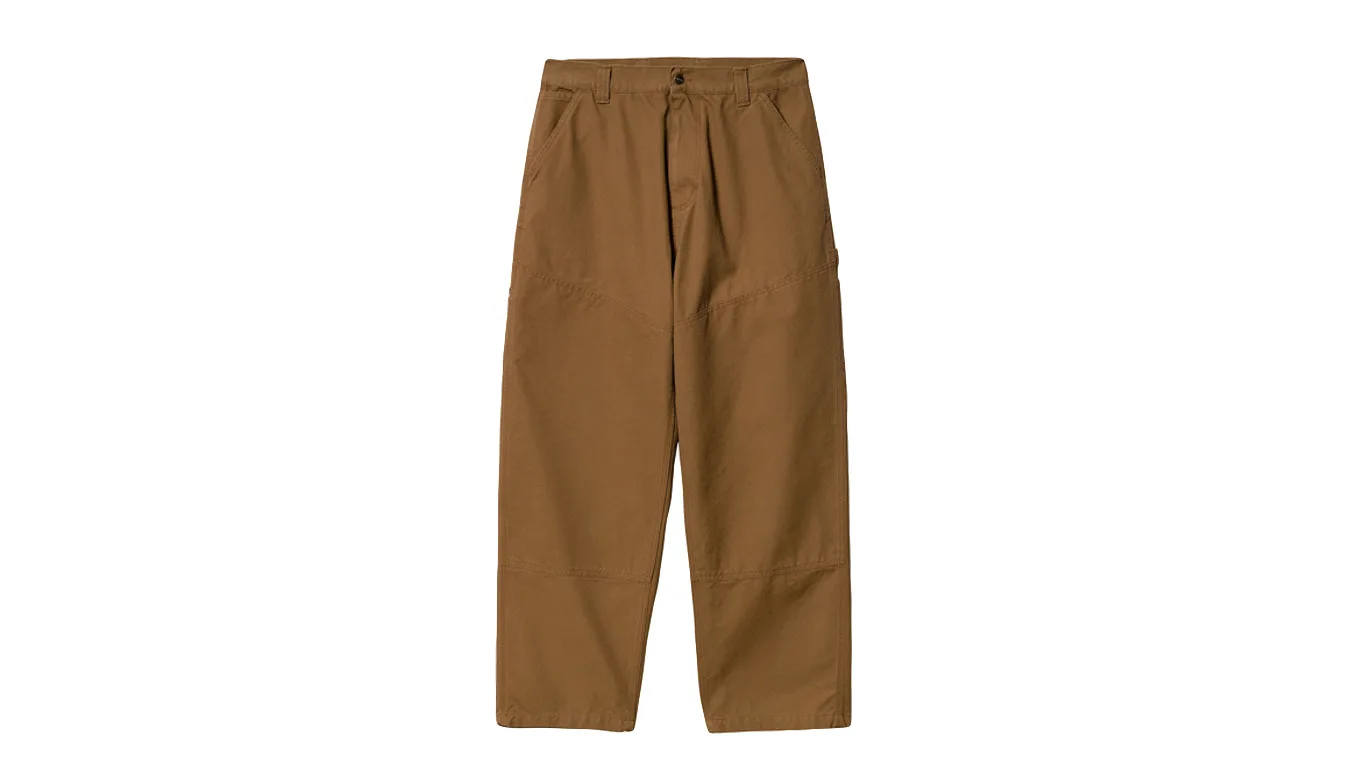 Мъжки панталон Carhartt WIP Wide Panel кафяв – Castanho – Мъжки текстилни панталони