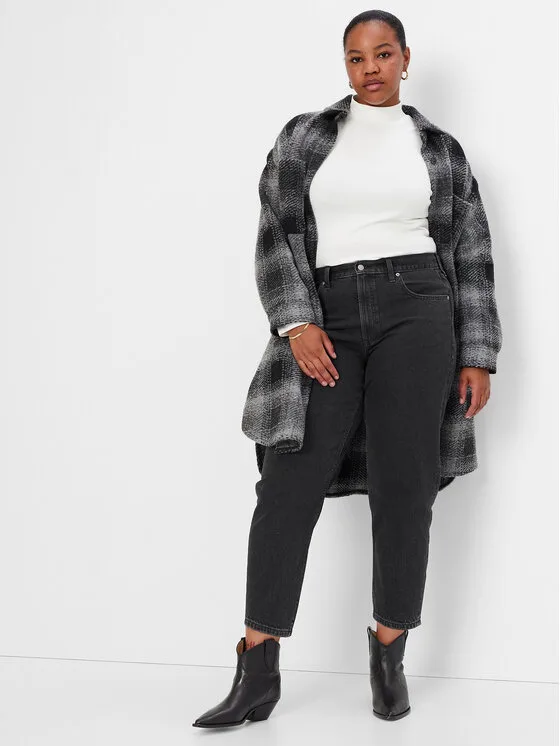 Gap Дънки 406726-00 Черен Regular Fit – Дамски wide leg дънки