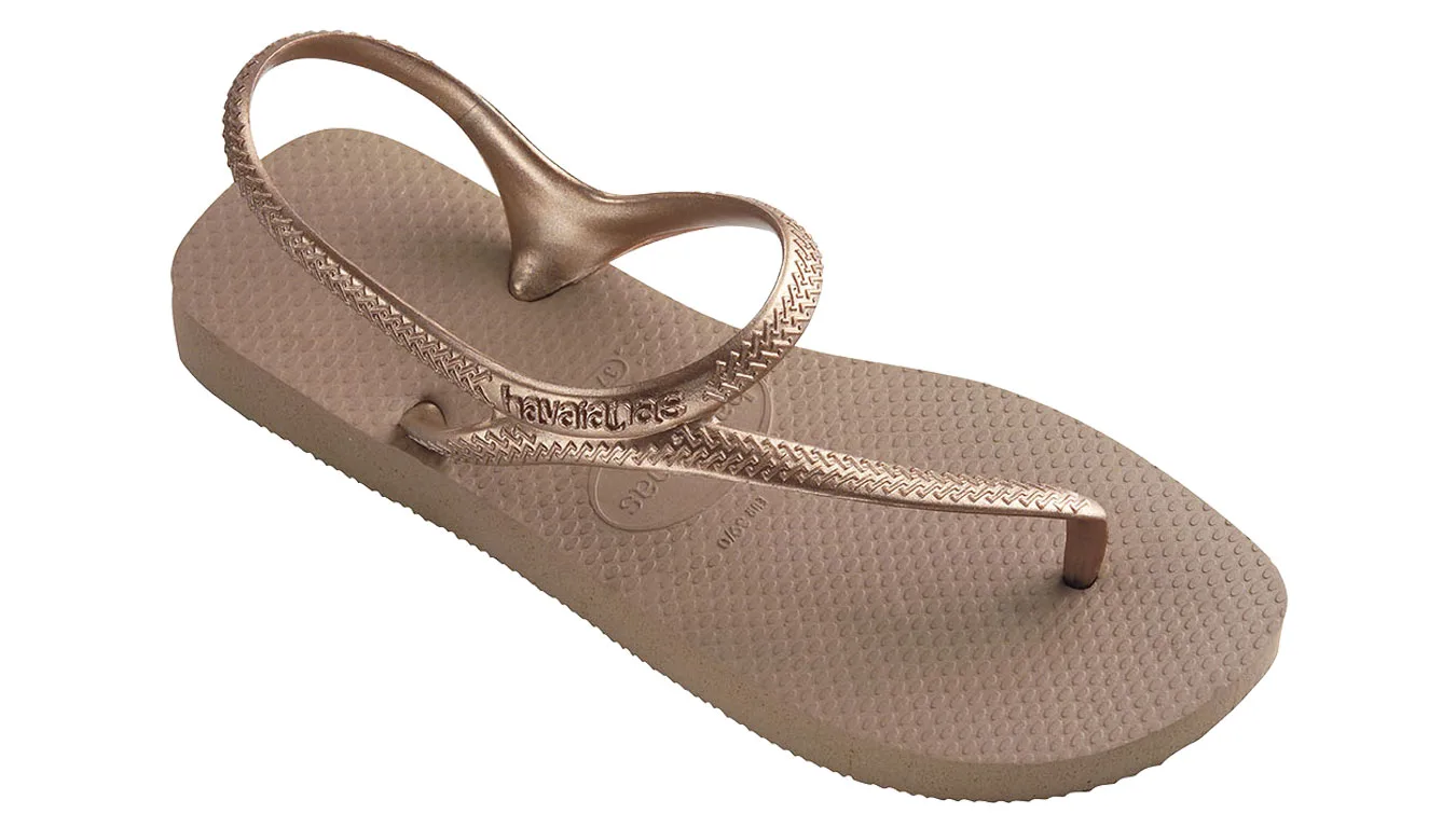 Дамски сандали Havaianas Beach Rose Gold кафяви – Castanho – Дамски равни сандали