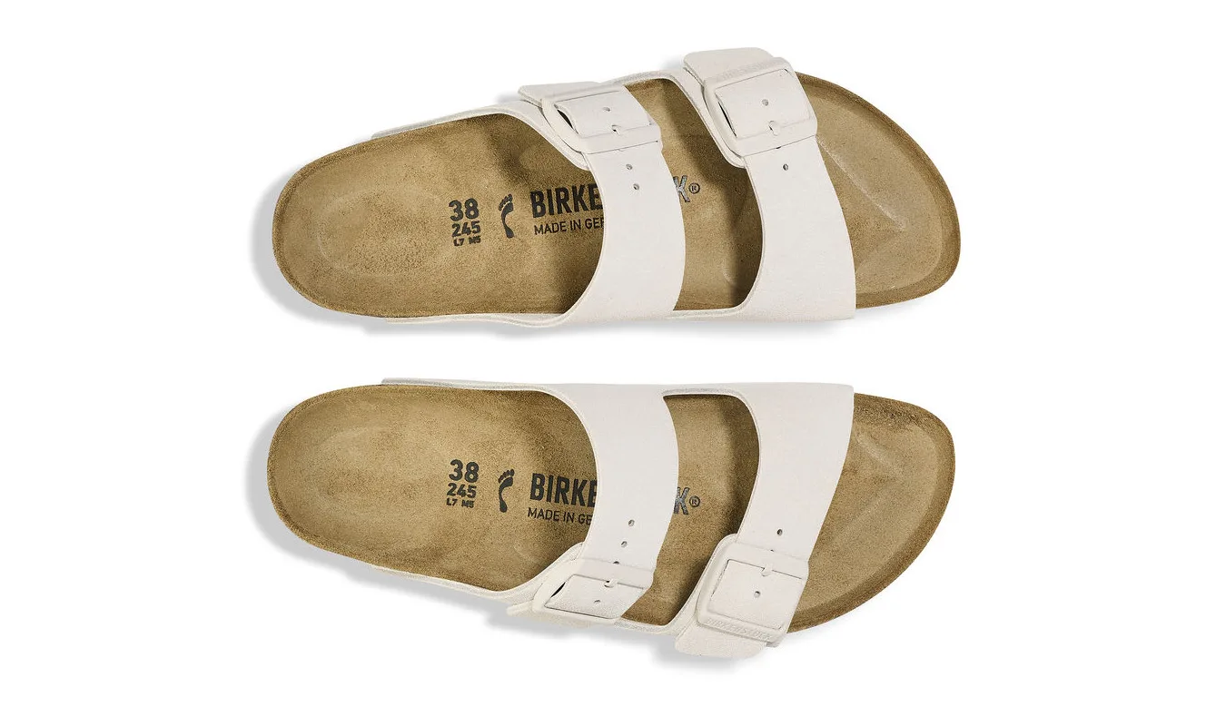 Дамски чехли Birkenstock Arizona Suede Leather бели – Branco