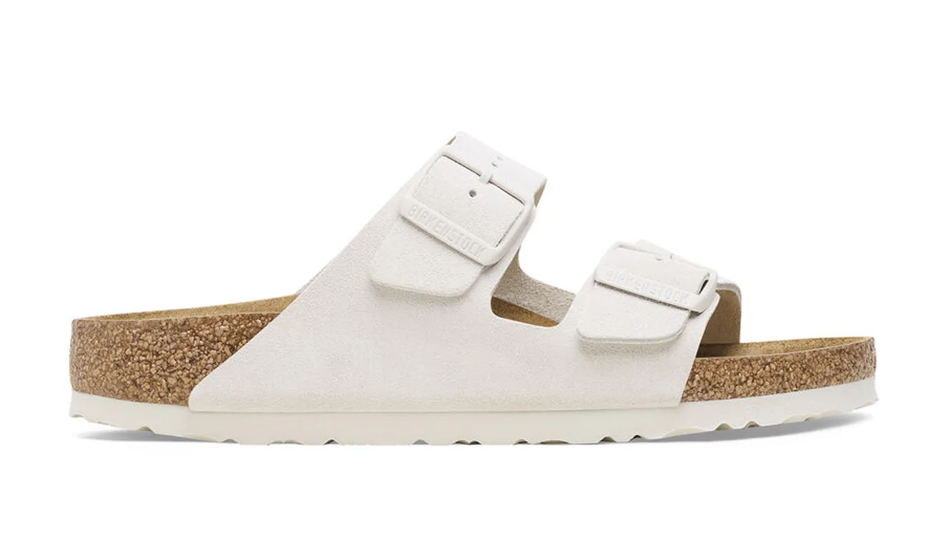 Дамски чехли Birkenstock Arizona Suede Leather бели – Branco
