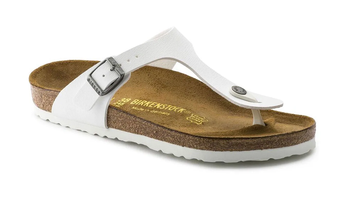 Дамски чехли Birkenstock Gizeh Birko-Flor бели – Branco