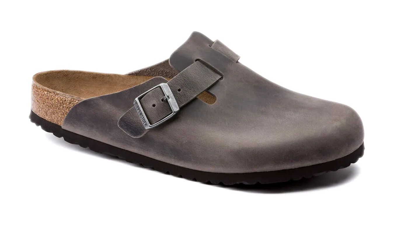 Мъжки чехли Birkenstock Boston BS сиви – Cinza