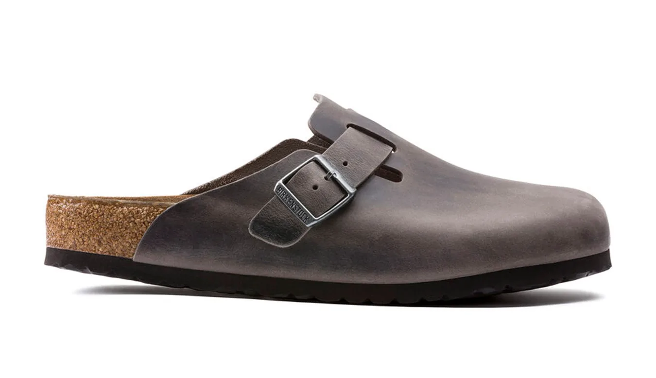 Мъжки чехли Birkenstock Boston BS сиви – Cinza