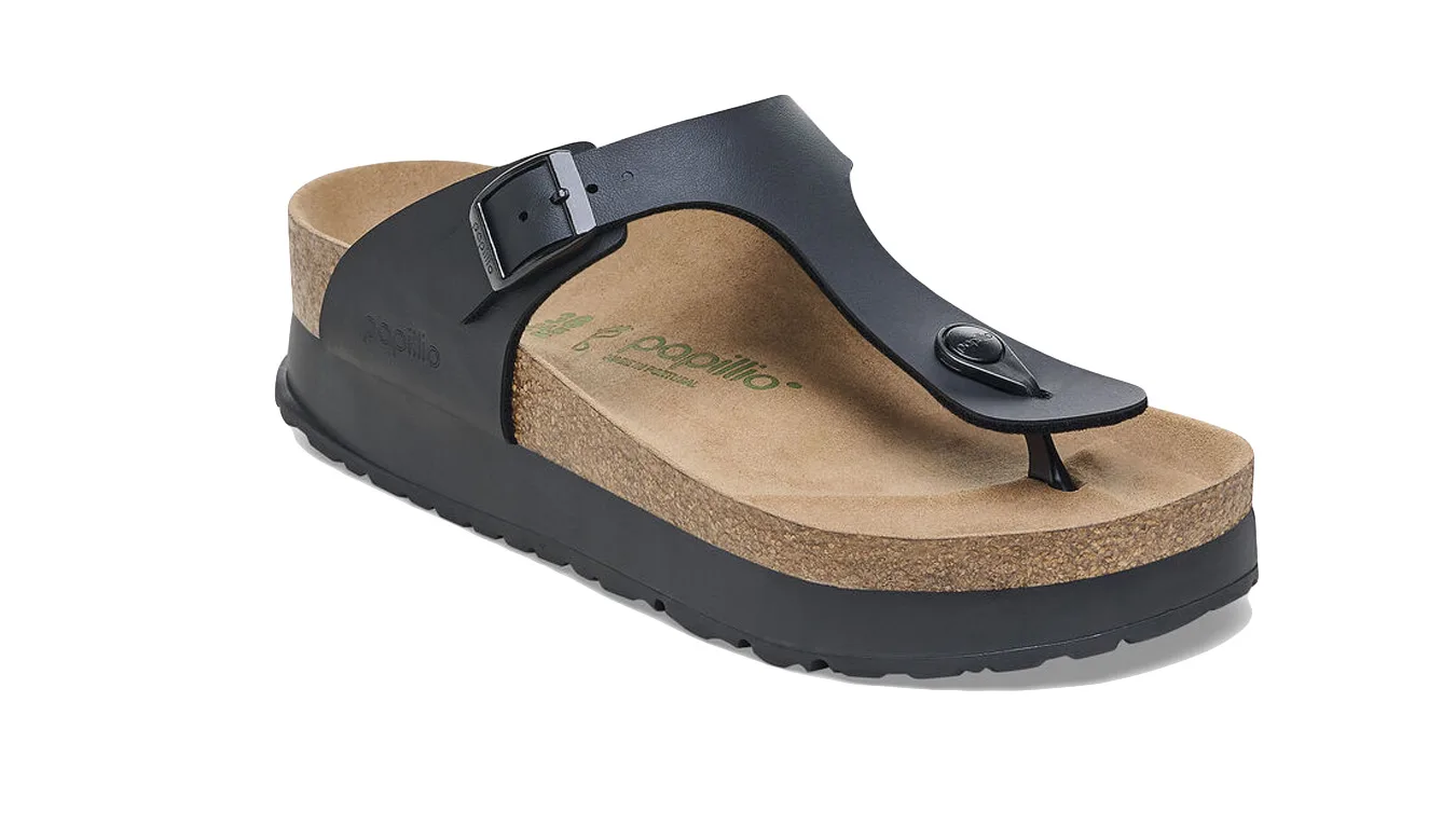 Birkenstock Gizeh Flex Platform Regular Fit Mulheres - Preto - 1027367 – Дамски сандали на платформа