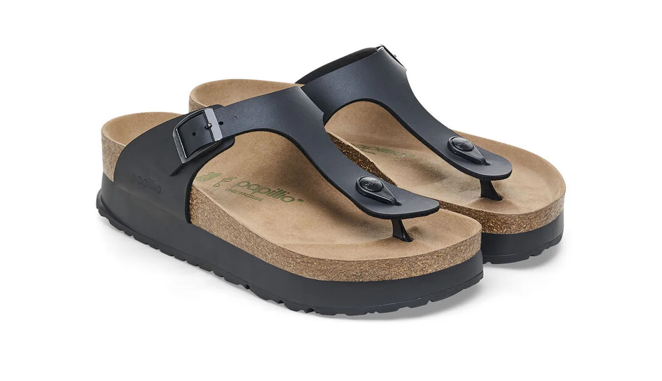 Дамски чехли Birkenstock Gizeh Flex Platform черни – Preto