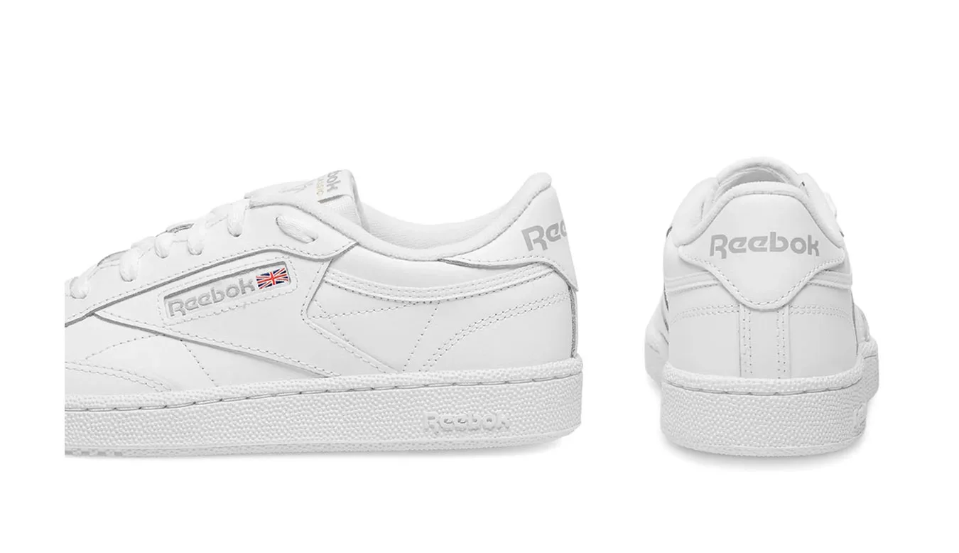 Reebok Club C 85 White 100000154 Homens - Branco - 100000154-4 - Size: 4 – Мъжки маратонки