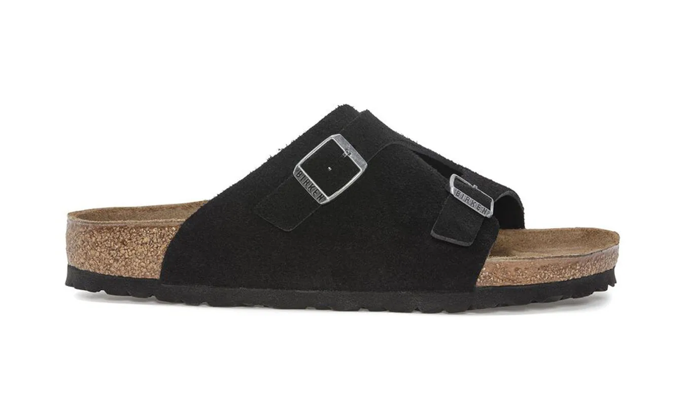 Мъжки сандали Birkenstock Zürich Suede Leather черни – Preto