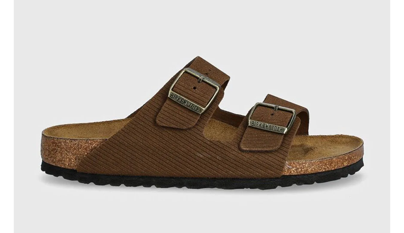 Дамски чехли Birkenstock Arizona Suede Corduroy кафяви – Castanho