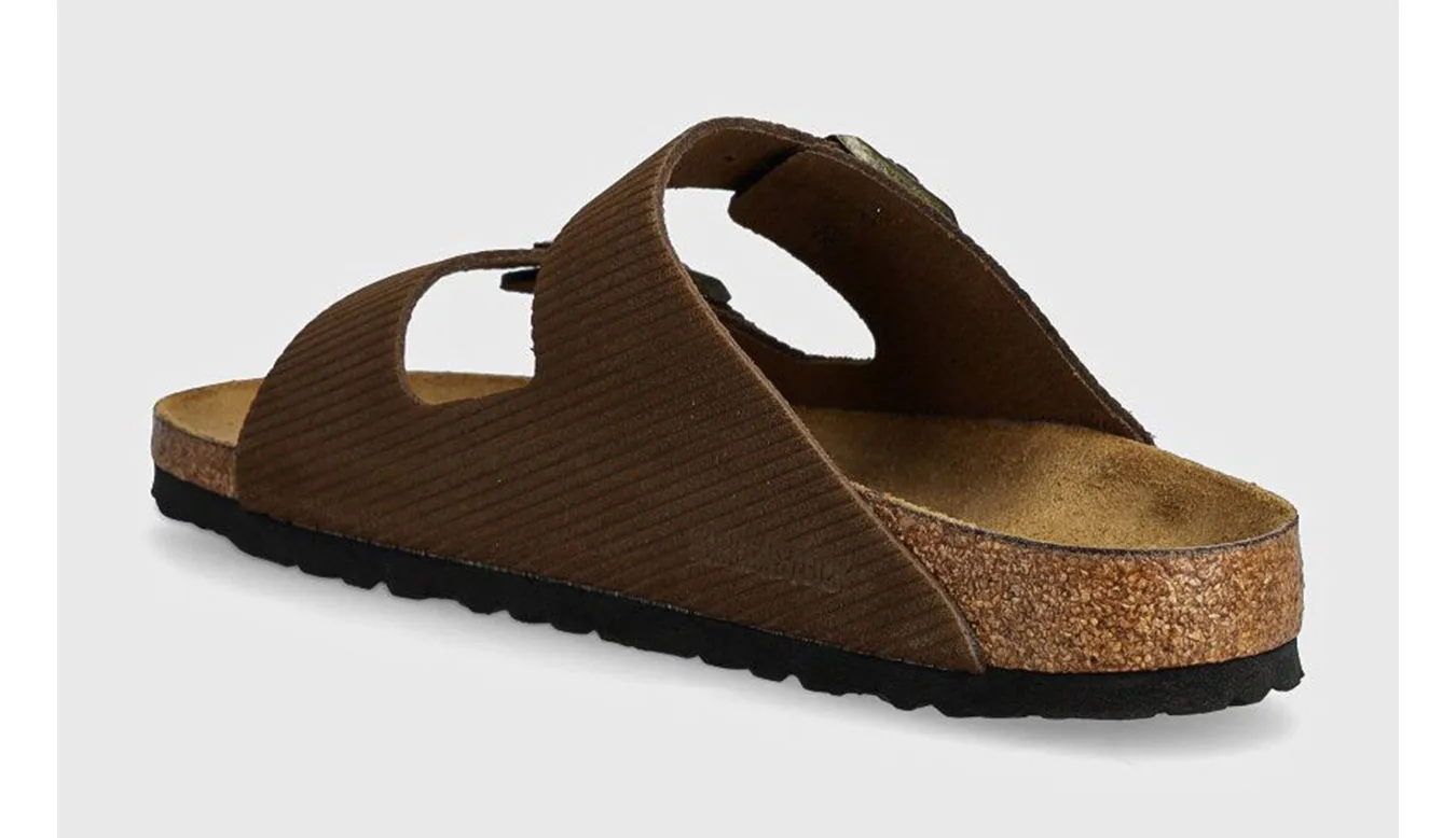 Дамски чехли Birkenstock Arizona Suede Corduroy кафяви – Castanho