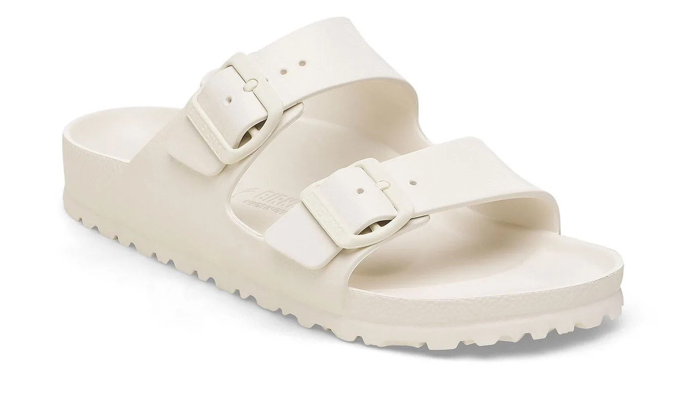 Дамски чехли Birkenstock Arizona EVA Narrow Fit Eggshell бели – Branco