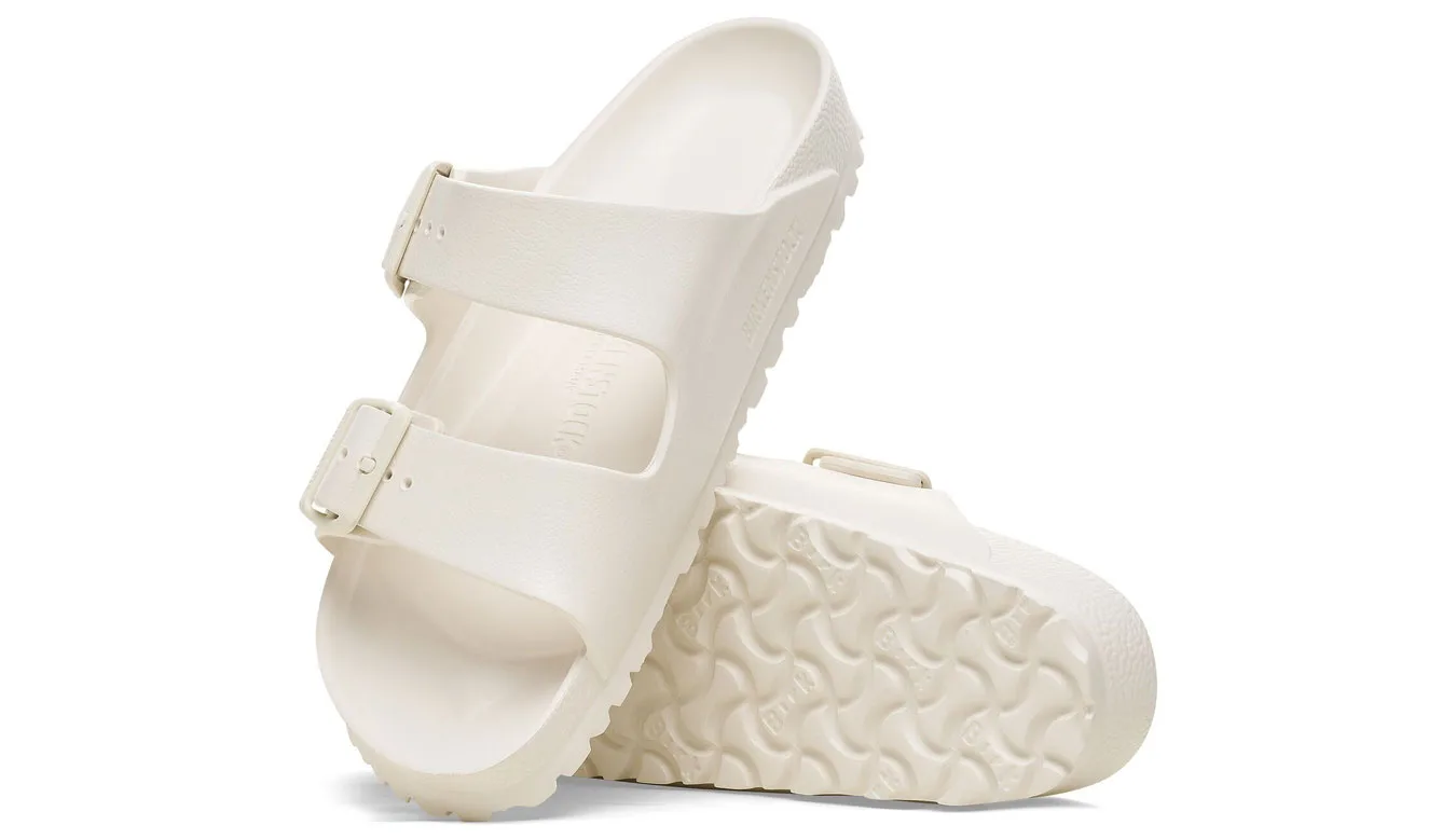 Дамски чехли Birkenstock Arizona EVA Narrow Fit Eggshell бели – Branco