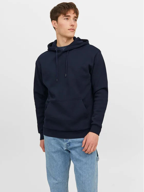 Jack & Jones Суитшърт Bradley 12249340 Тъмносин Relaxed Fit – Мъжки суитшърти без цип