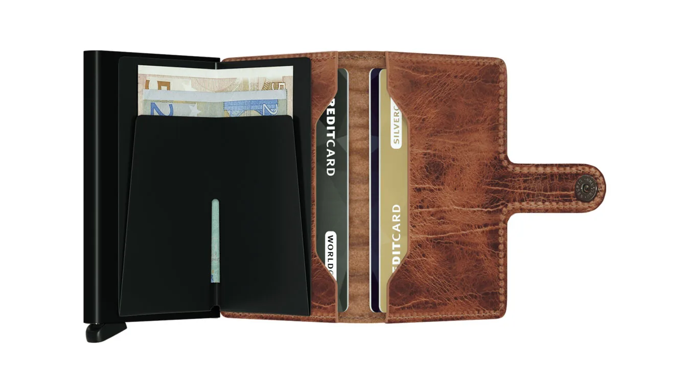 Портмоне Secrid Miniwallet Dutch Martin Whiskey кафяво – Castanho – Мъжки портмонета