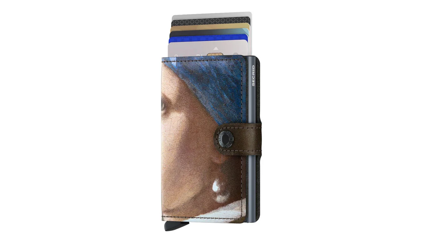 Портмоне Secrid Miniwallet x Art Pearl Earring кафяво – Castanho – Мъжки портмонета