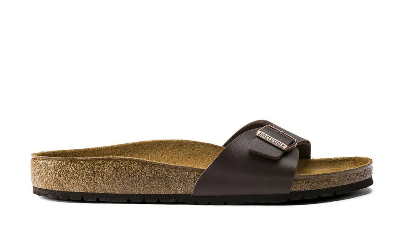 Дамски чехли Birkenstock Madrid BS Narrow Fit кафяви – Castanho