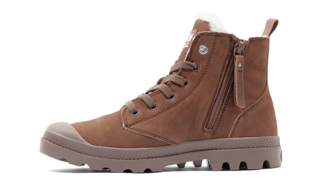 Palladium Pampa Hi Zip WL Brown 95982-292-M Mulheres - Castanho - 95982-292-M – Дамски боти и ботуши
