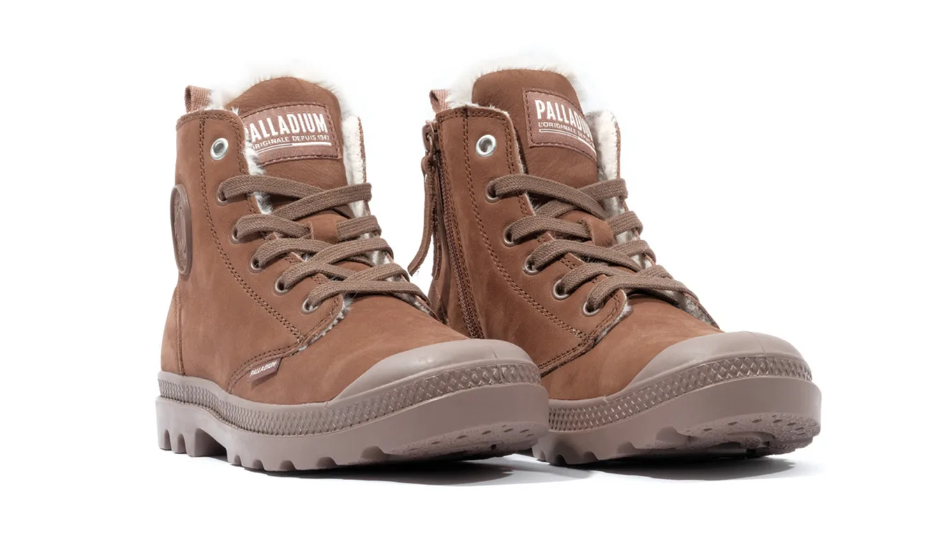 Palladium Pampa Hi Zip WL Brown 95982-292-M Mulheres - Castanho - 95982-292-M – Дамски боти и ботуши