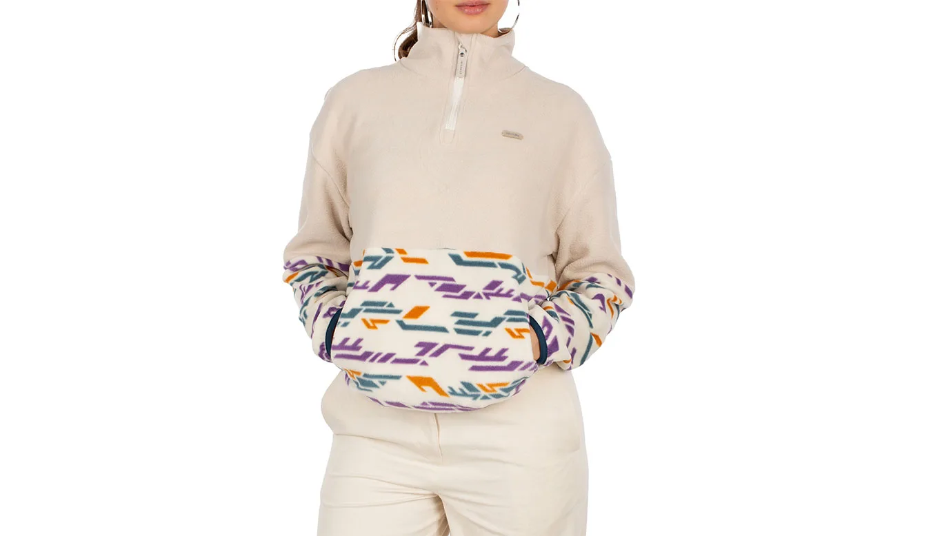 IrieDaily Half Indi Troyer Chalk Mulheres - Castanho Claro - 261D350-605 – Дамски худита