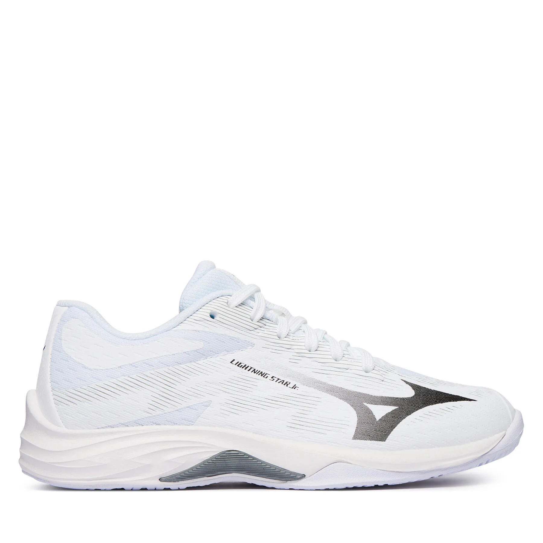 Детски обувки за зала Mizuno Lightning Star бели – Бял – Обувки за спортове на закрито