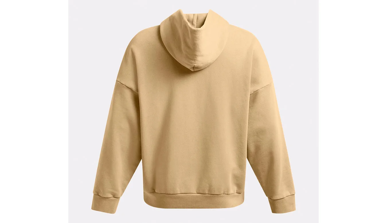 Under Armour M Icon Heavyweight Fleece Wash Oversized Hoodie Brown Homens - Castanho - 1386552-263-L - Size: L – Мъжки худита