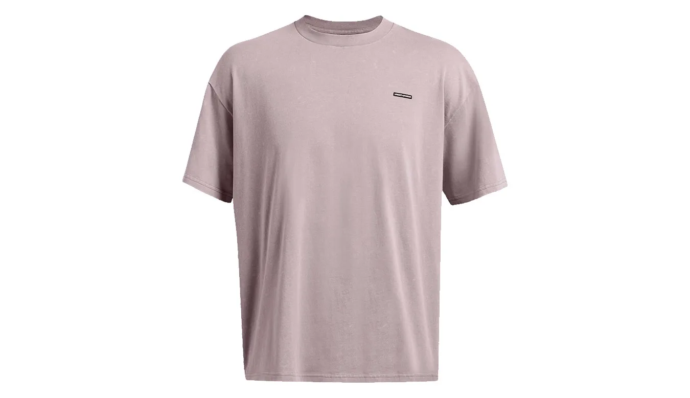 Under Armour M Icon Heavyweight Oversized Logo Wash Short Sleeve Purple Homens - Roxo - 1389147-015 – Мъжки тениски
