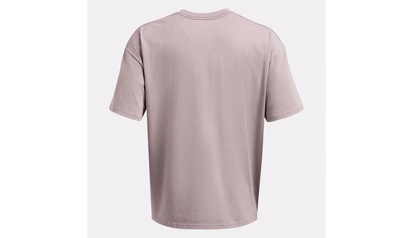Under Armour M Icon Heavyweight Oversized Logo Wash Short Sleeve Purple Homens - Roxo - 1389147-015 – Мъжки тениски
