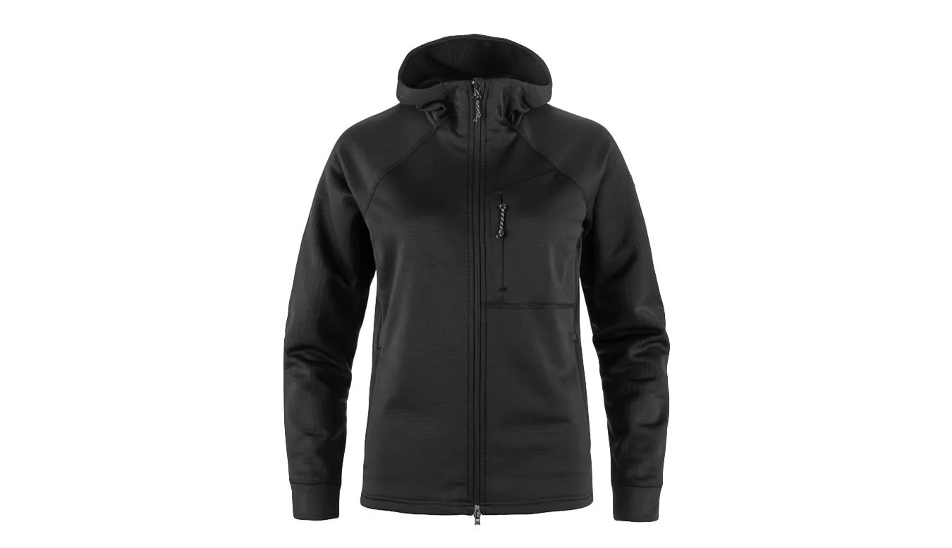 Fjällräven Abisko Grid Fleece Hoodie W Black Mulheres - Preto - F14600184-550 – Дамски худита
