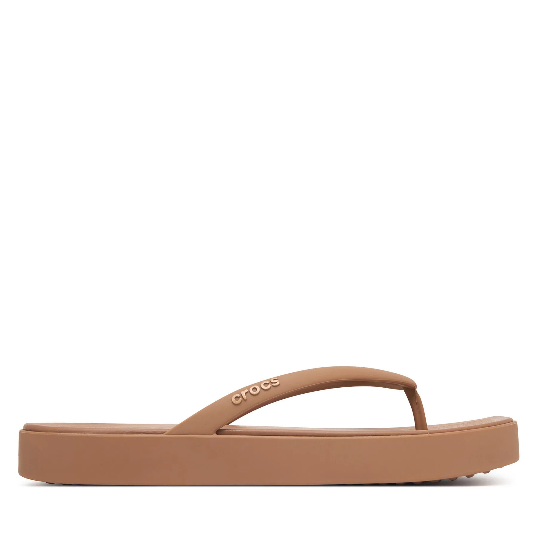 Дамски джапанки Crocs Miami Square Flatform Flip кафяви