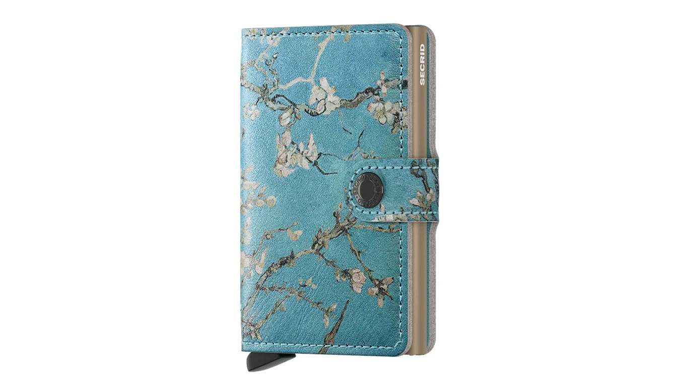 Портмоне Secrid Miniwallet x Art Almond Blossom синьо – Azul – Мъжки портмонета